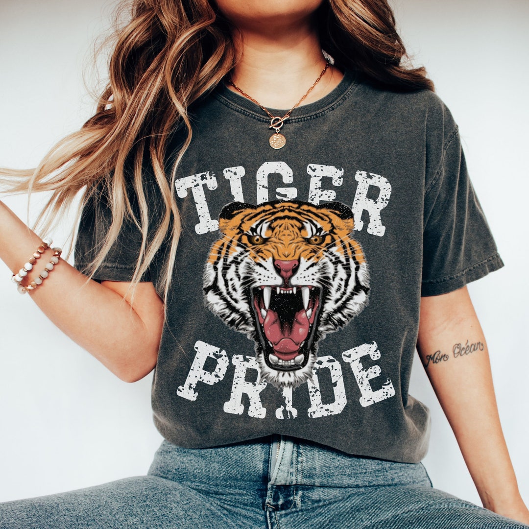 Tigers Shirt Tiger Tshirt Tiger Pride Tee Retro School 