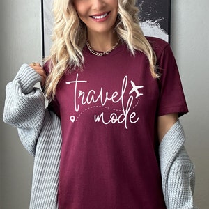 Travel Mode Shirt, Travel Shirt, Gift for Traveler, Vacation Mode, Vacation Shirt, Girls Trip, Vacay Mode, Travel Gift, Airplane Mode image 5
