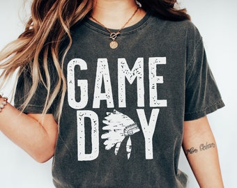 Game Day Indians Shirt, Indians School Shirt, Indians Mom Shirt, Indians Mascot Shirt, Comfort Colors, School Spirit Shirts, Go Indians