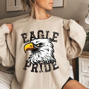 Eagles Sweatshirt, Eagle Tshirt, Eagle Pride Sweater, Retro School Spirit Shirts, Eagles Football, Football Mom Shirt, Vintage Go Eagles