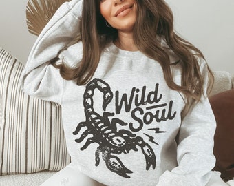 Wild Soul-tröja, westerngrafik-tröja, rodeotröja, boho cowgirl-tröja, countrykonsert, western-tröja, ökentröja