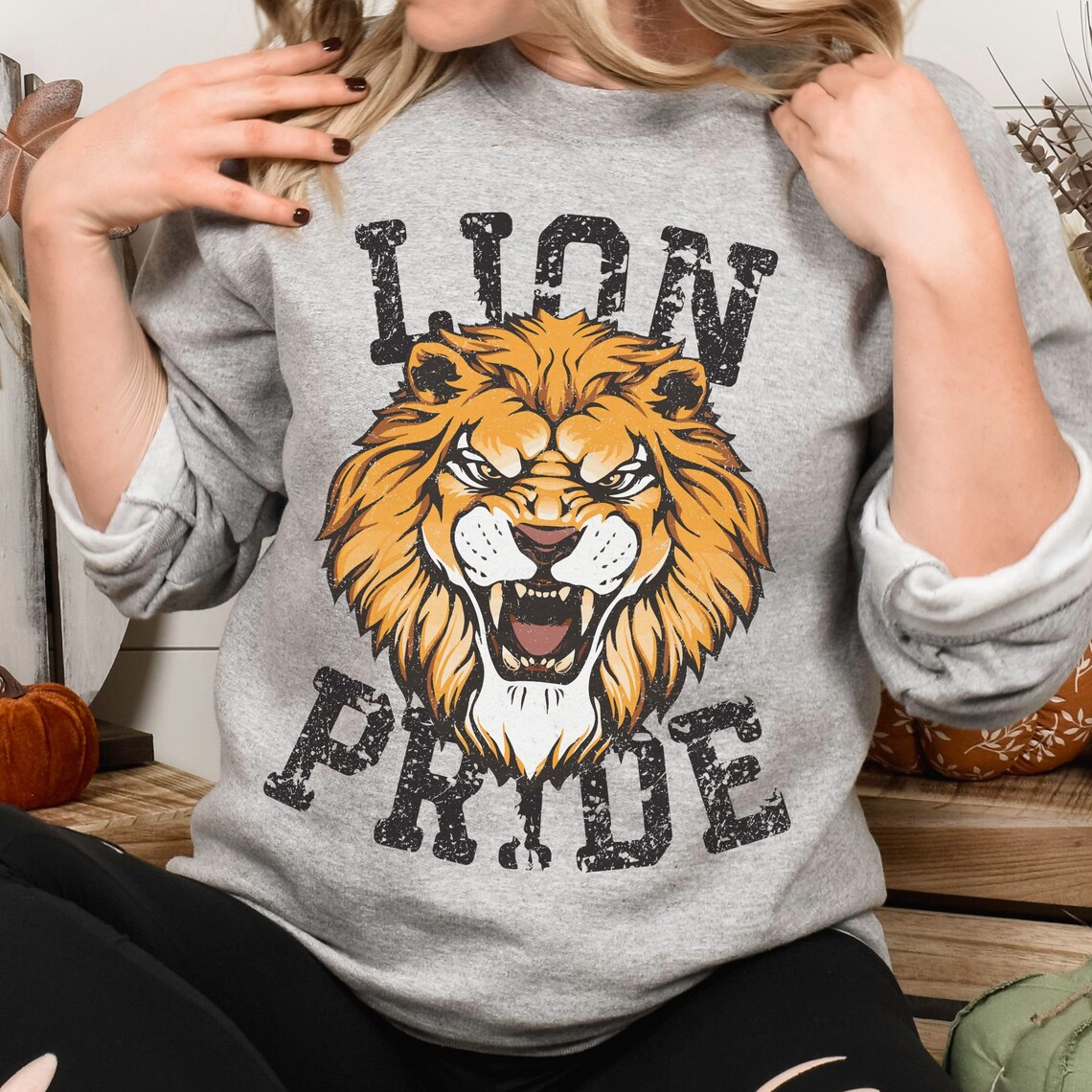 Lions Sweatshirt Lion Sweatshirt Lion Pride Sweater Lions - Etsy