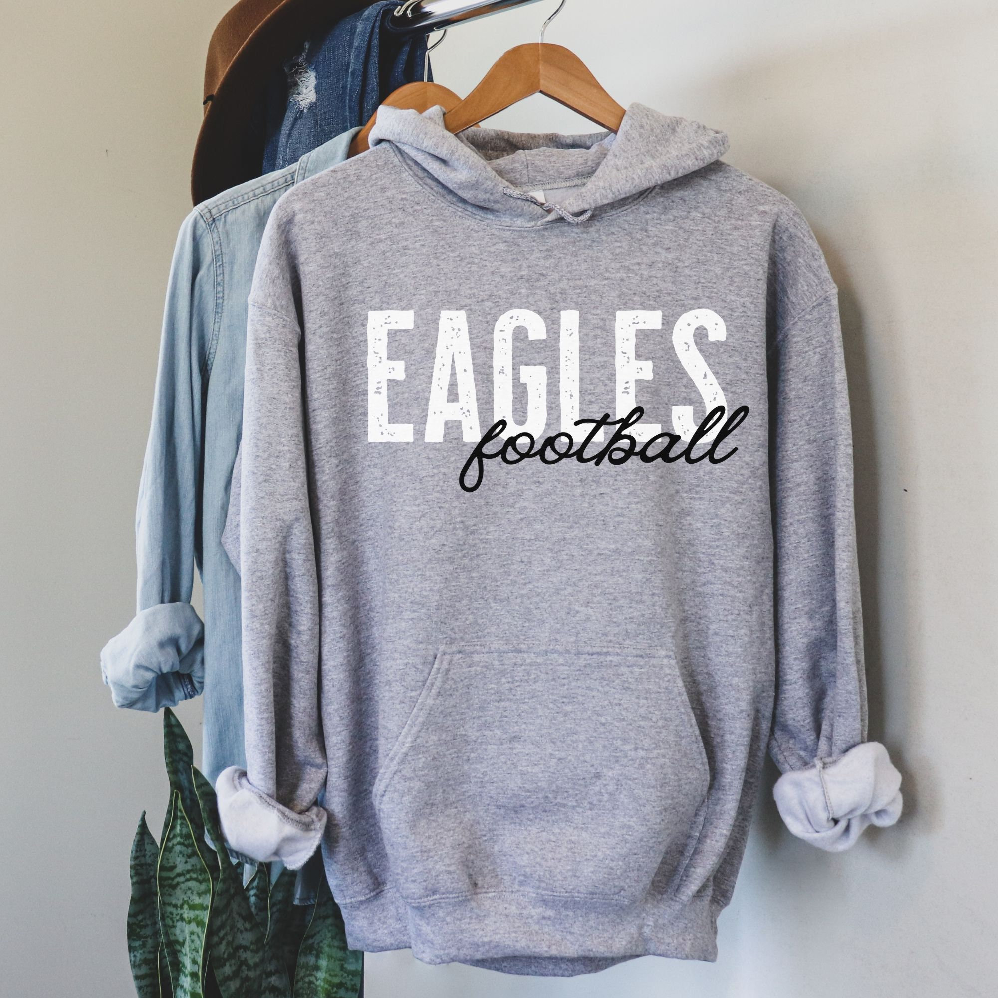 MyRandomLifeTees Eagles Football, Eagles Hoodie, Mascot Sweatshirt, School Spirit, Trendy Hoodies, Eagles Sweatshirt, Football Mom, Eagles Football Mom