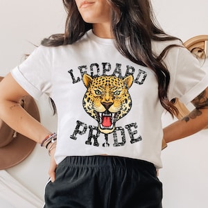 Leopards Shirt, Leopard Shirt, Leopards Tshirt, Leopard Pride Tee, Vintage School Spirit Wear, Football Mom Shirt, Go Leopards Tee