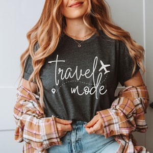 Travel Mode Shirt, Travel Shirt, Gift for Traveler, Vacation Mode, Vacation Shirt, Girls Trip, Vacay Mode, Travel Gift, Airplane Mode image 6