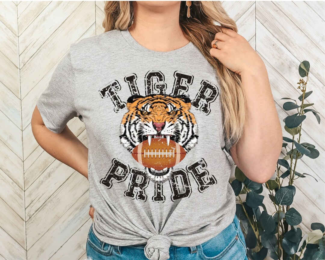 Tiger Football Shirt, Tiger Pride, Tiger Shirt, Tiger Mascot Shirt