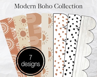 Modern Boho Bundle | Printable Classroom Bulletin Board Borders