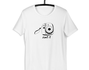 Camicia fotografica, Camicia fotografica, Spara, Camicia divertente, Regalo fotografo, Camicia hobby, T-shirt fotocamera, maglietta grafica fotocamera