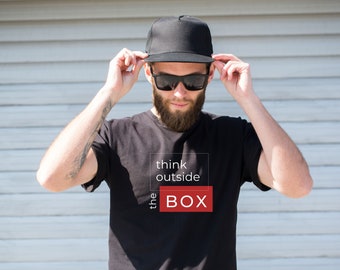 Think Outside The Box Shirt, Inspirational Shirt, Positive Tee, Motivational Tee, Minimalist Shirt, Positive Vibes