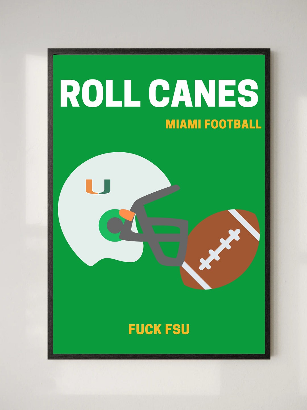 Umiami Go Canes Digital Print Etsy