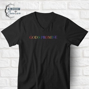 God's Promise T Shirt, Gods Rainbow T Shirt, Unisex Rainbow T Shirt, Inspirational Shirt, Christian Rainbow Shirt, Christian T-Shirts