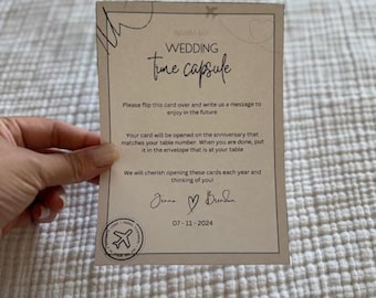 Capsula del tempo per matrimonio da viaggio modificabile 5x7
