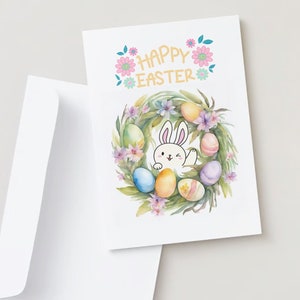 Carte de voeux imprimable Joyeuses Pâques | imprimable de Pâques | Joyeuses Pâques en téléchargement numérique | Carte numérique | Vous imprimez