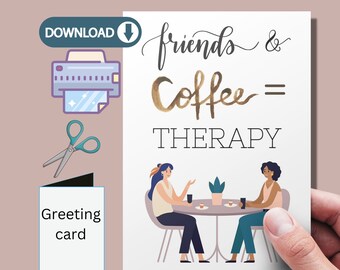 Biglietto stampabile per la terapia dell'amicizia (download digitale)