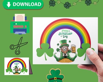 St Patricks Day Printable Greeting Card | St Patricks Day Printable Card | St Pattys Day Digital Download | Digital Card | You Print