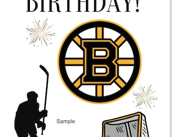 d'anniversaire de hockey de Boston de Zazzle.be Liste d'envies Vous avez des idées ? Carte de voeux imprimable (téléchargement numérique)