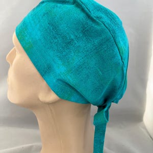 Tie Back Scrub Hat Teal adjustable CRNA CNOR Dr Scrub Cap Surgeon Unisex