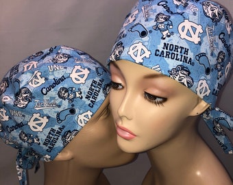 Tie Back Scrub Hat UNC Tarheels adjustable CRNA CNOR Dr Scrub Cap Surgeon