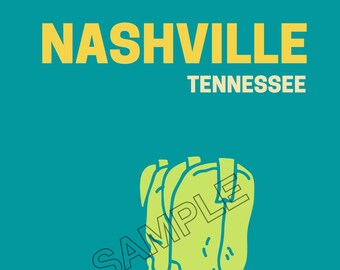 37206 Nashville TN Zip Code Print - Etsy