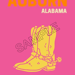 Auburn, Alabama Digital Art Print