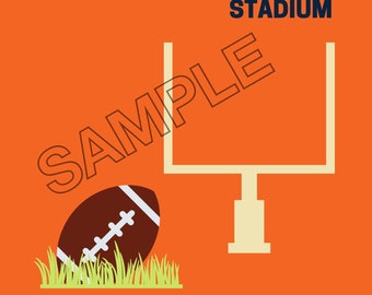 Auburn Jordan-Hare Stadium Digital Art Print