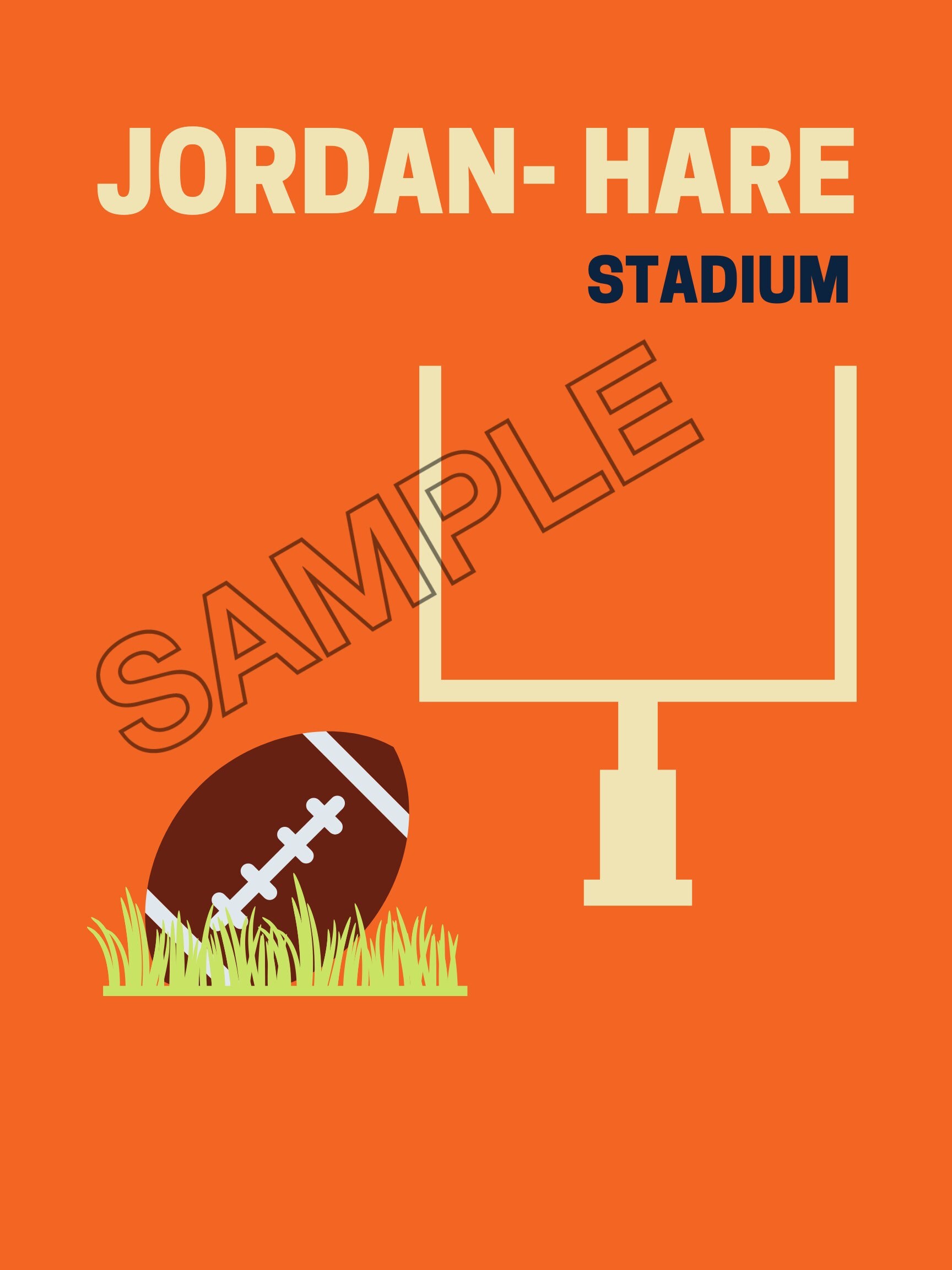 Auburn Jordanhare Stadium Digital Art Print Etsy