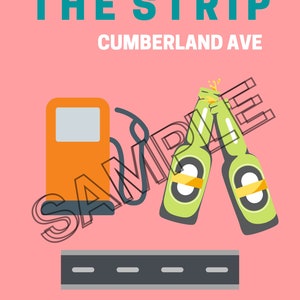 The Strip Knoxville, TN Art Print