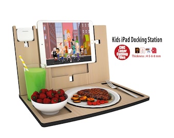 Kids iPad Air Docking Station SVG Cut File: CNC Laser Cutting Files