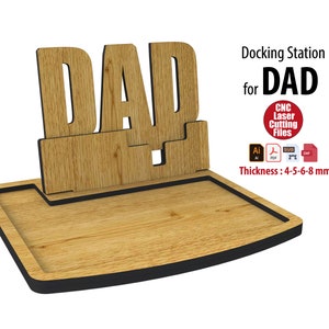 Dad Phone Docking Station SVG Laser Cut File