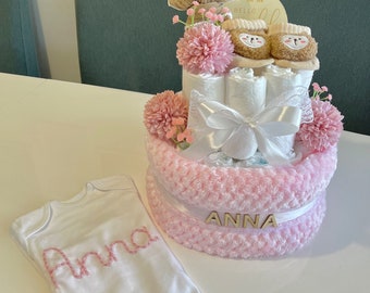 Diaper Cake - Baby Party - Baby Shower - Baby Gifts - Diaper Cakes - Baby Gifts - gâteau de couches
