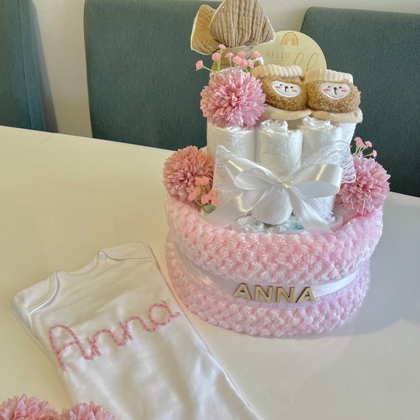 Diaper Cake - Baby Party - Baby Shower - Baby Gifts - Diaper Cakes - Baby Gifts - gâteau de couches