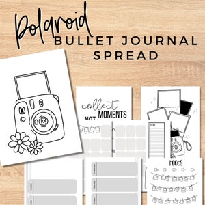 Undated Polaroid Bullet Journal Spread