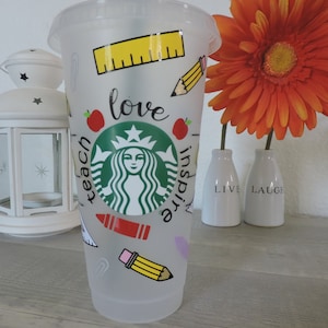 Lehrer Starbucks Cup | Lehrergeschenk | Lehrer Tumbler | Lehrer Kaffeetasse | Geschenkidee für Lehrer | Wertschätzung der Lehrer