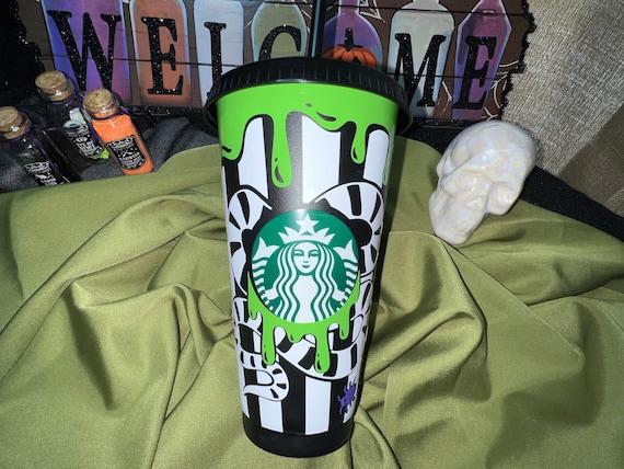 Halloween Starbucks Cup | Halloween Coffee Cup | Halloween Horror Coffee Cup  | Black Halloween Cup | Halloween Horror Cup | Halloween Gift - Etsy