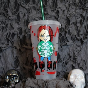 Chucky-beker | Starbucks-beker Halloween | Starbucks-beker horror | Chucky Halloween-beker | Halloween-horrorbeker | Halloween-cadeau | Stabucks-beker