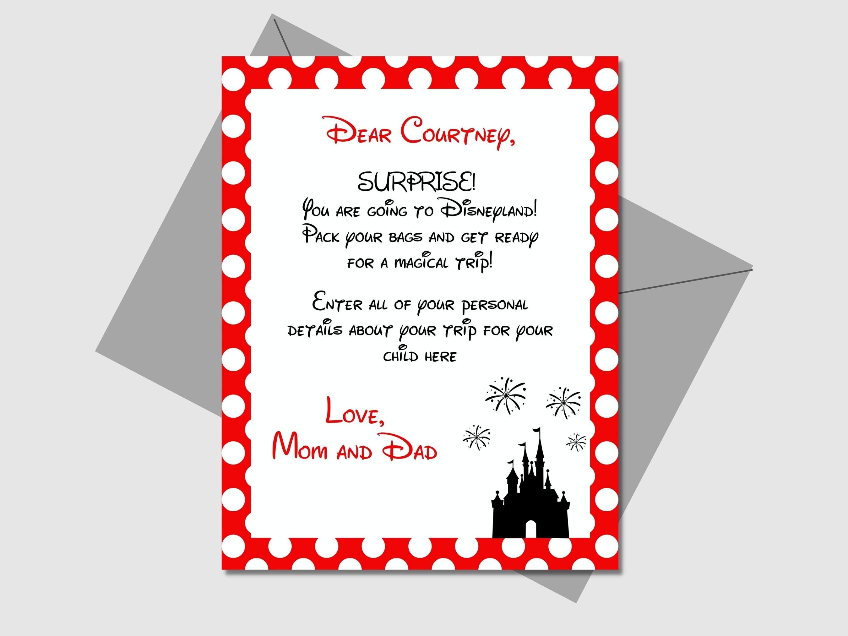 Disney Letter Template Disney Letter Template