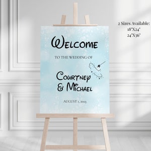 Magical Wedding Printable Welcome Sign, Fairytale Wedding Welcome Sign Template, Magic Wand