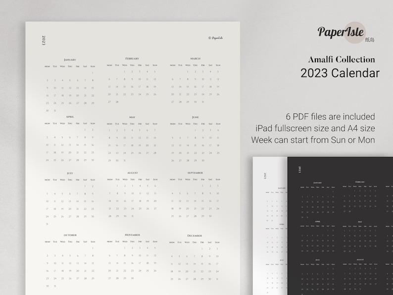 2023 Calendar Printable Instant Download Goodnotes Etsy
