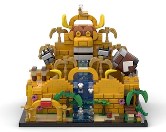 Mine Cart Madness Golden Temple | Super Nintendo World Donkey Kong Country Building Block Model Kit