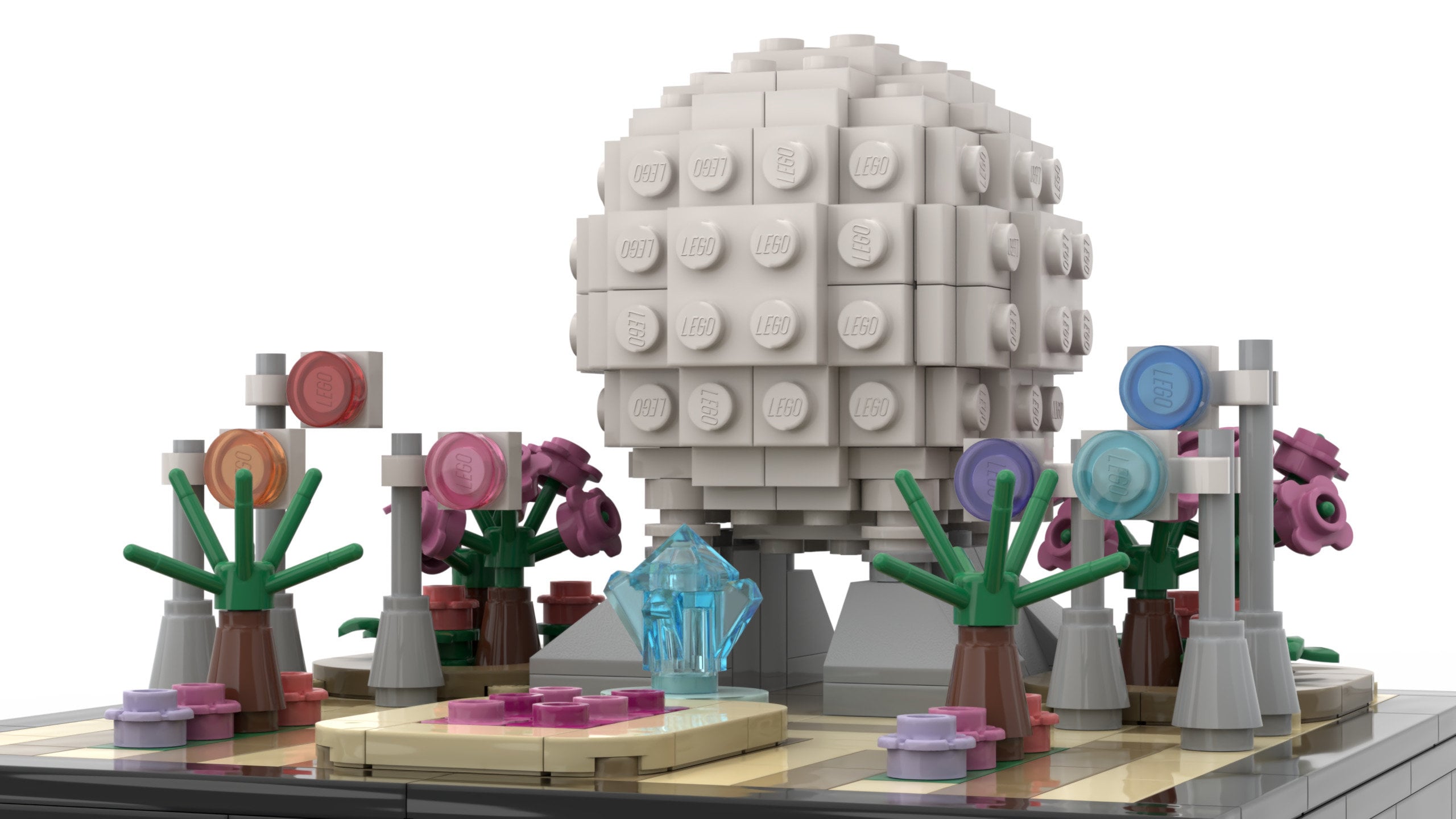 Spaceship Earth Modular EPCOT Pavilion Building Block LEGO Model