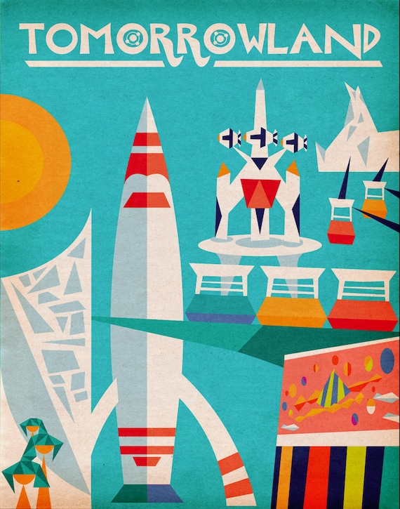 ヴィンテージのプリント絵画 トゥモローランド - 1959 | ディズニーランド ディズニーパーク ミッド