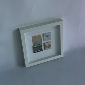 Custom 8x8" Matchbook wall art | Shadow box | Matchbox decor