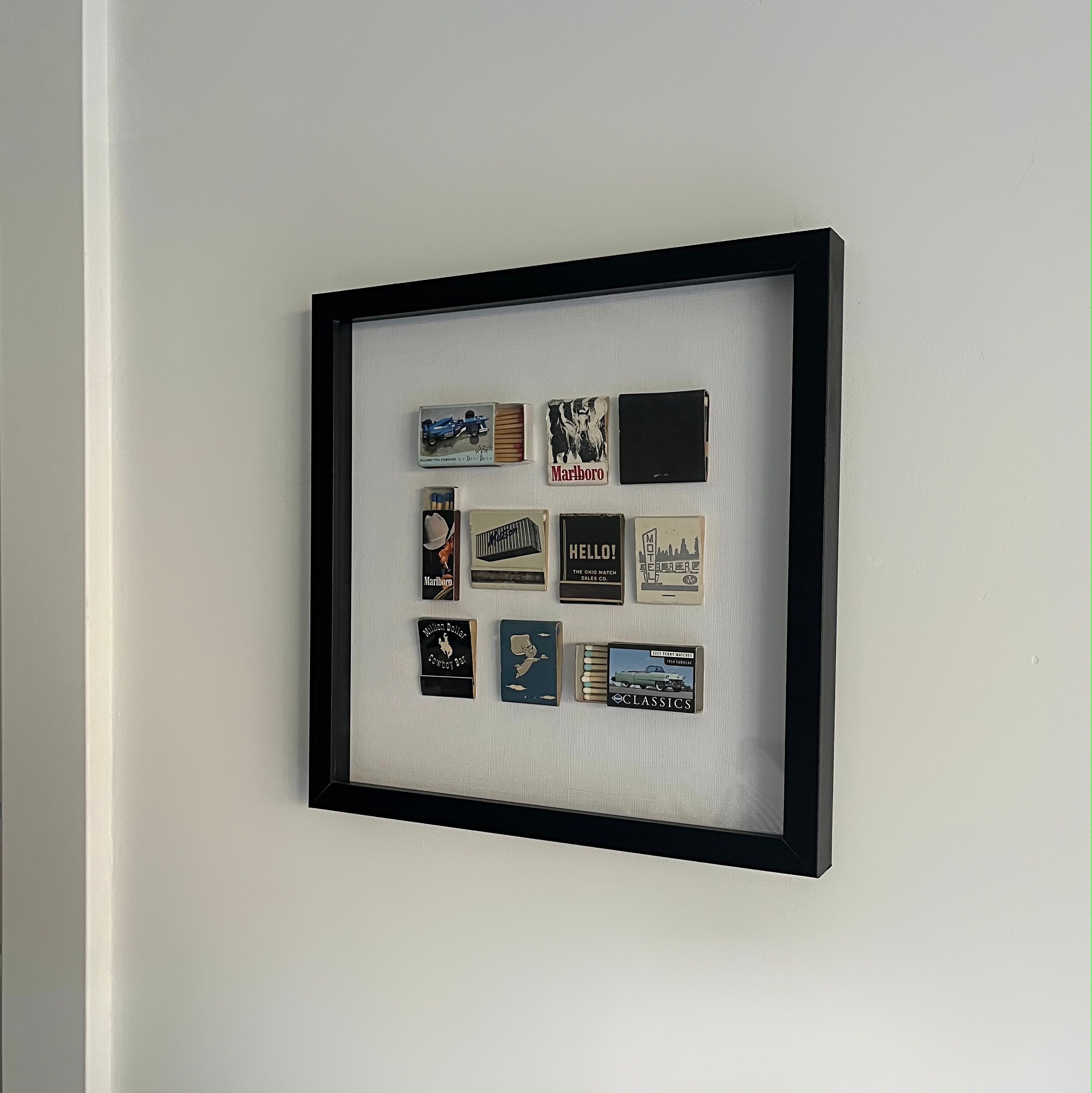 Custom 12 X 12 Matchbook Wall Art | Shadow Box | Matchbox Decor - Etsy