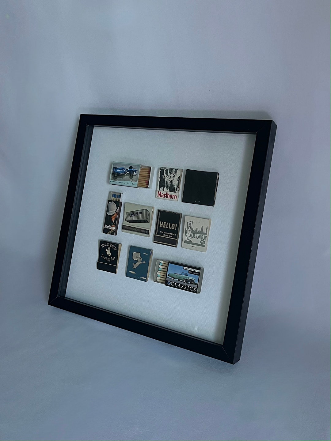 Custom 12 X 12 Matchbook Wall Art | Shadow Box | Matchbox Decor - Etsy