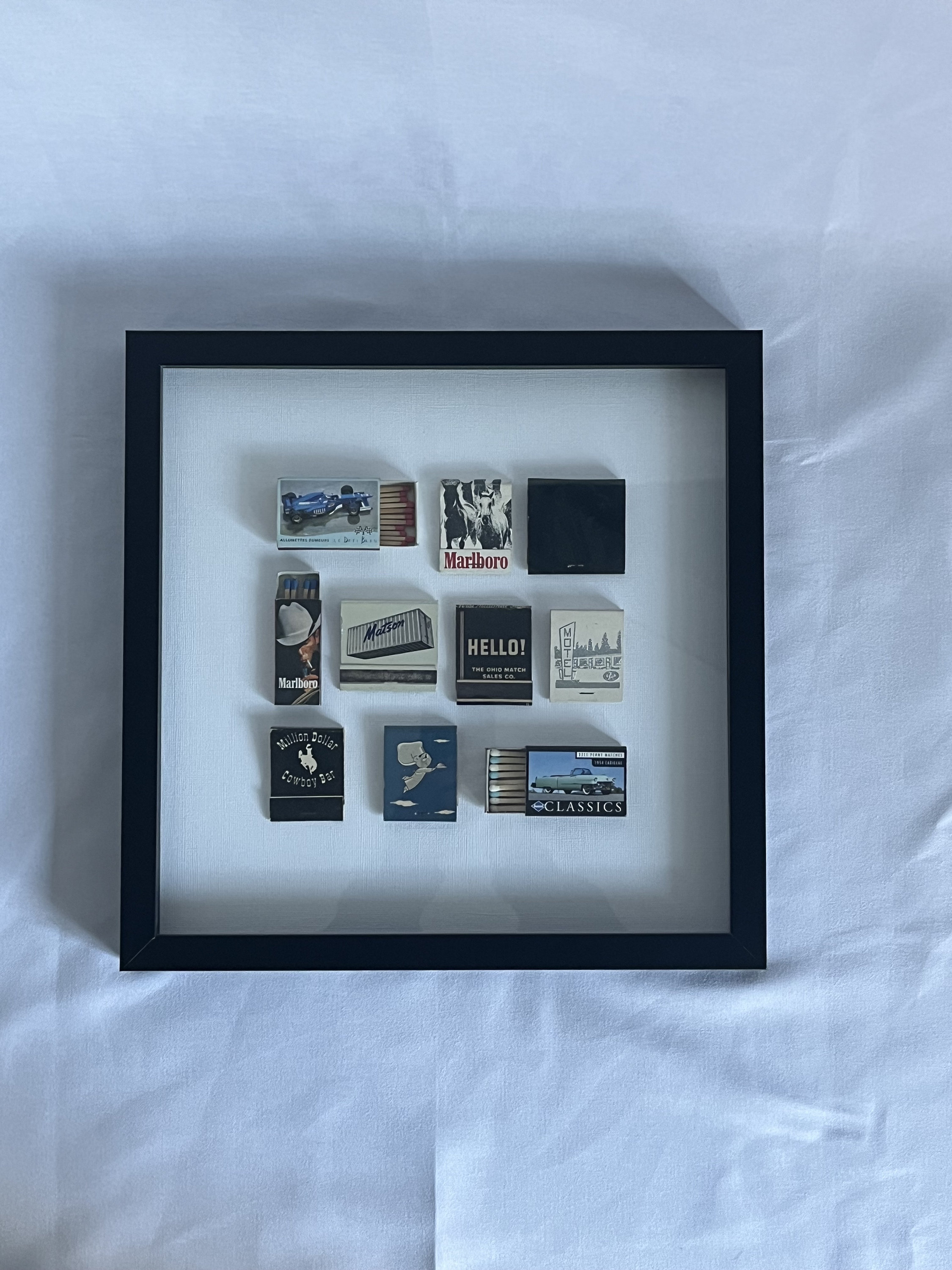 Custom 12 X 12 Matchbook Wall Art | Shadow Box | Matchbox Decor - Etsy