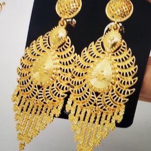Chandelier Dubai Gold Earrings