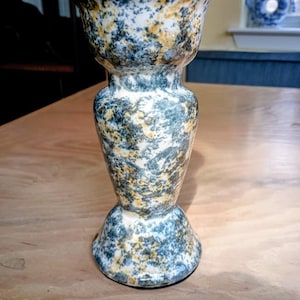 Vintage Weller Arts and Crafts Marble Look Pottery Ceramic Candle Stick