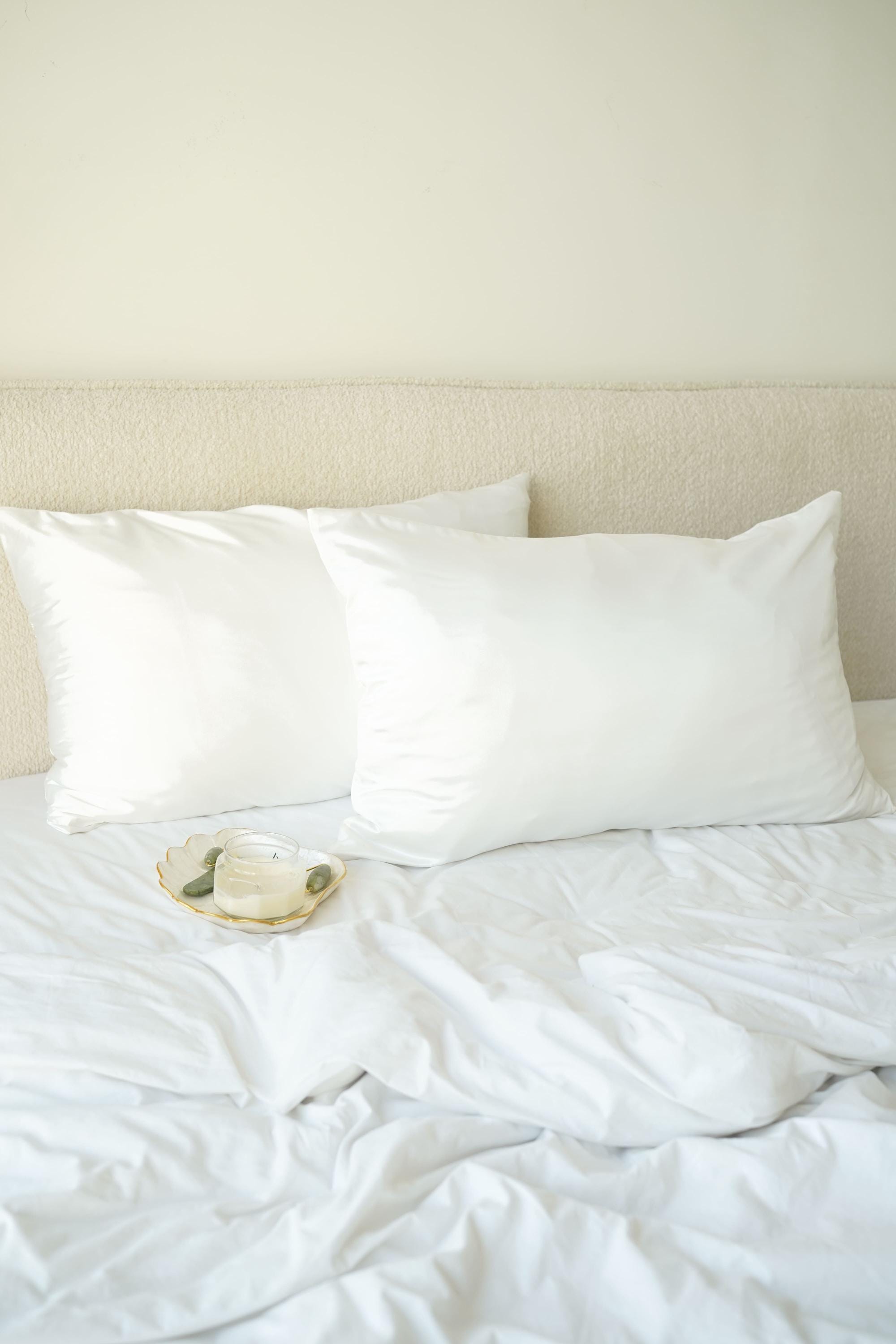 ピュアシルク枕カバー、100%シルク枕カバー、シルク枕カバー、ジッパー