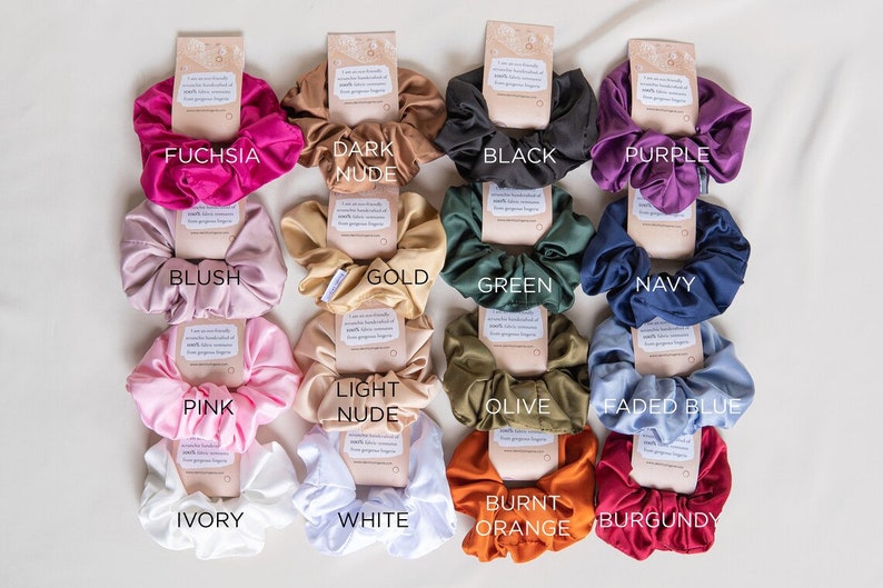100% Upcycled Bridesmaid Gifts, Bridesmaid Proposal, Bridesmaid Scrunchies, Will You Be My Card Tag Silk Scrunchie Tags Help Me Tie The Knot image 2