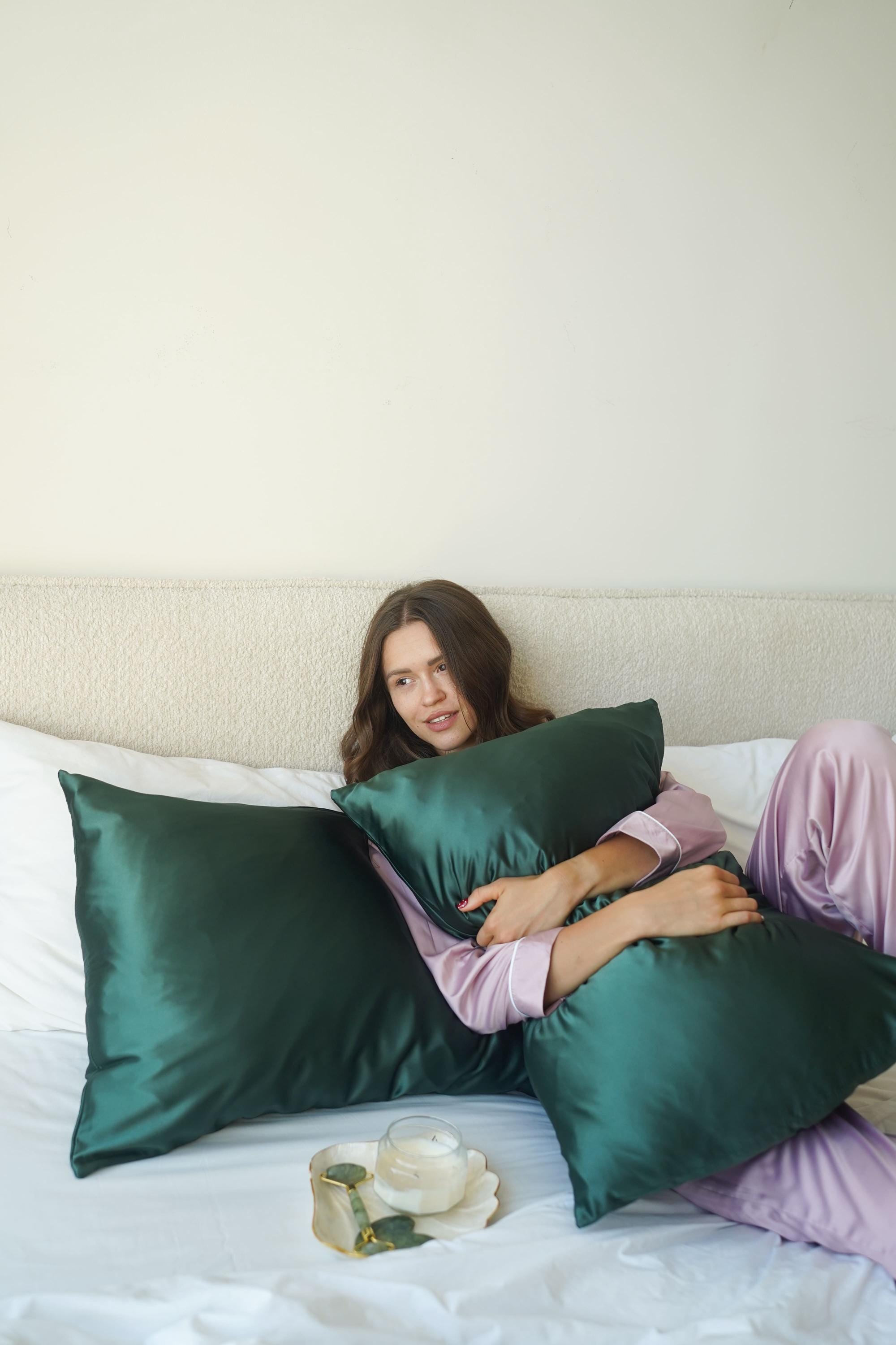 ピュアシルク枕カバー、100%シルク枕カバー、シルク枕カバー、ジッパー